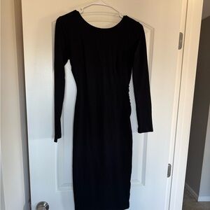 Va Va Voom Black Backless Midi Dress - Lulus